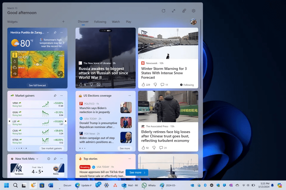 Se information på et øjeblik med widgets